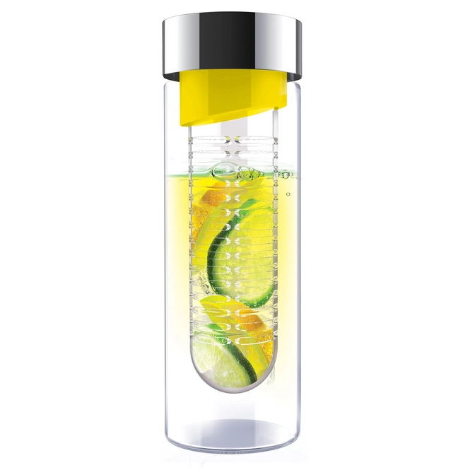 Water Bottle Asobu Flavour It Yellow Silver 480 ml