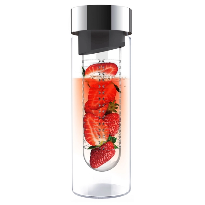 Water Bottle Asobu Flavour It Smoke Silver 480 ml
