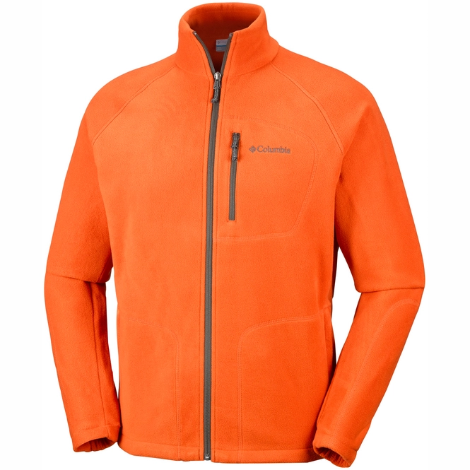 Fleece Columbia Men Fast Trek II Full Zip Backcountry Orange Peatmoss