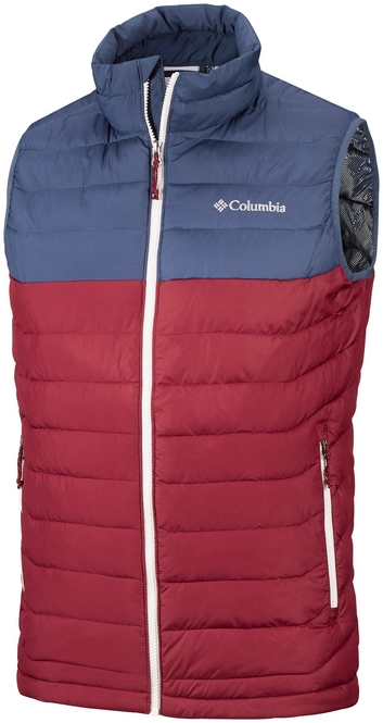Body Warmer Columbia Men Powder Lite Vest Red Element Dark Mountain
