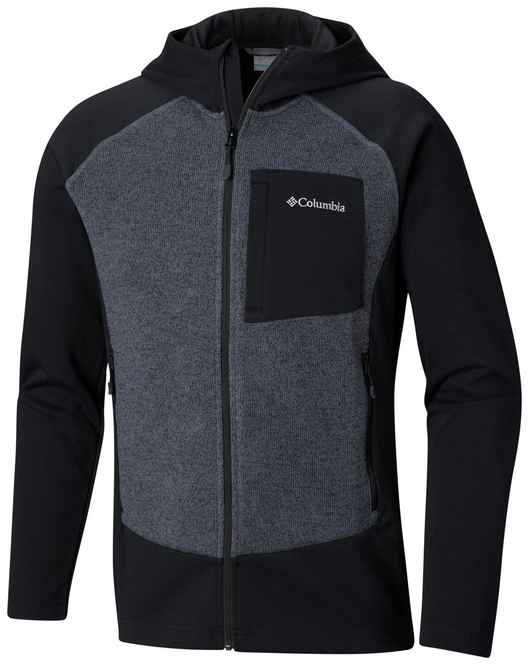 Hoodie Columbia Men Marley Crossing Hooded Hybrid Black Graphite