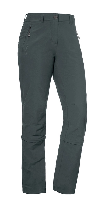 Trousers Schöffel Women Pants Short Engadin Zip Off Charcoal