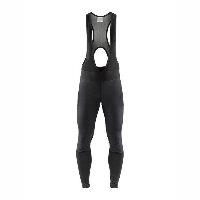 Cycling Trousers Craft Men Ideal Pro Wind Bib Tights Black