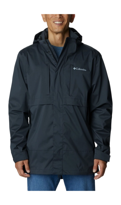 Rain Jacket Columbia Men Wright Lake Black