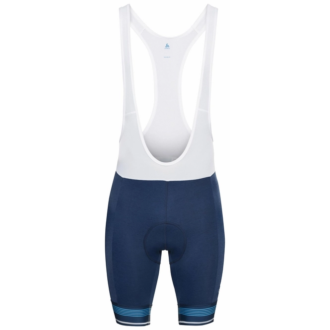 Cycling Shorts Odlo Men's Short Suspenders Zeroweight Estate Blue Melange