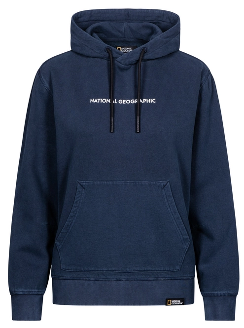 Hoodie National Geographic Women Garment Dyed Navy