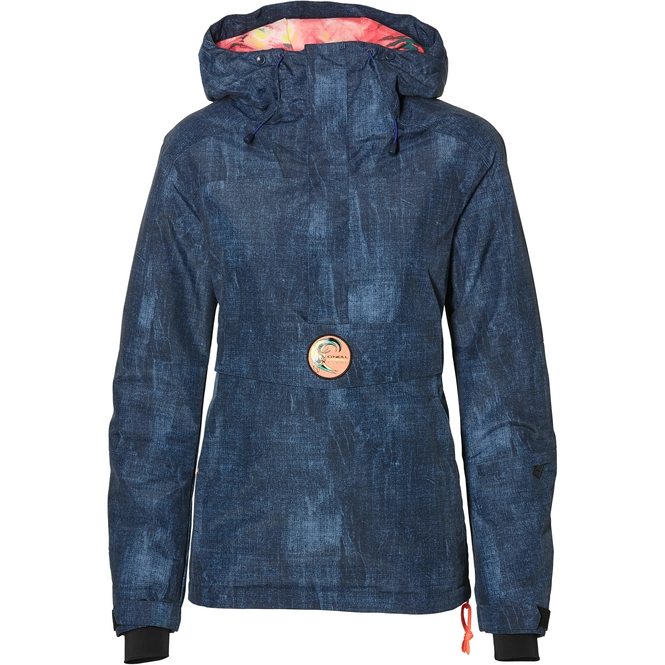 Ski Jacket O'Neill Women Frozen Wave Anorak Blue AOP