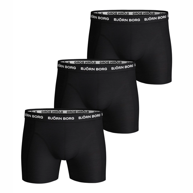 Boxers Björn Borg Men Essential Solid Black (3 pack)