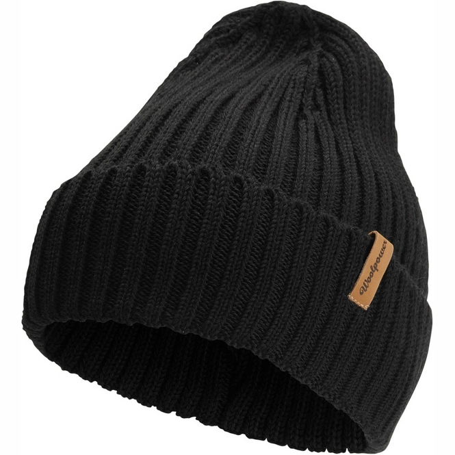 Beanie Woolpower Rib Black