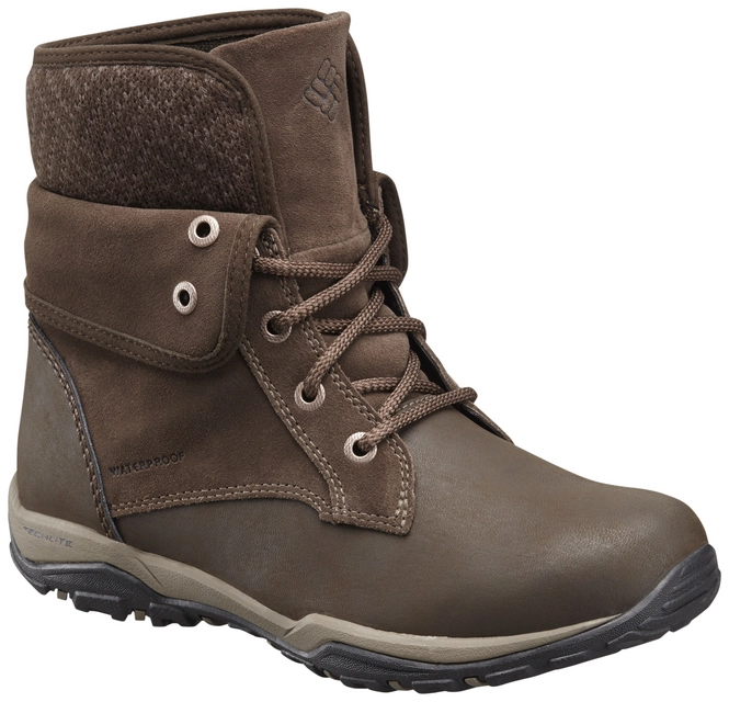 Walking Shoe Columbia Cityside Fold Waterproof Women's Cordovan Mud