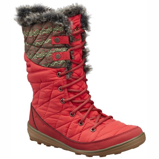 Snow Boot Columbia Heavenly Omni Heat Print Women's Burnt Henna