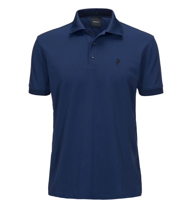 Polo Shirt Peak Performance Men Tech Pique Thermal Blue