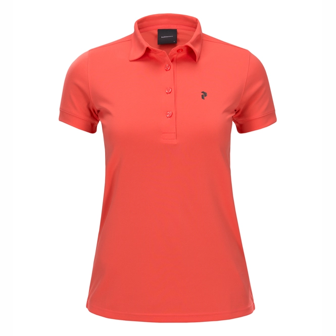 Polo Shirt Peak Performance Women Elsham Pink Flow