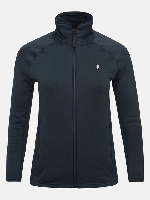 Sweatshirt Peak Performance Women Chill Light Zip Jacket Blue Shadow