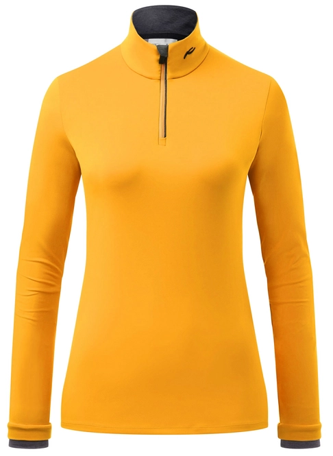 Ski Sweatshirt KJUS Women Feel Half-Zip Gold Honey Yellow