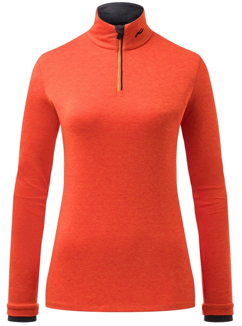 Ski Sweatshirt KJUS Women Feel Half-Zip Kjus Orange Melange