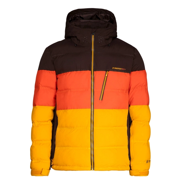 Ski Jacket Protest Men Blur Dark Yellow