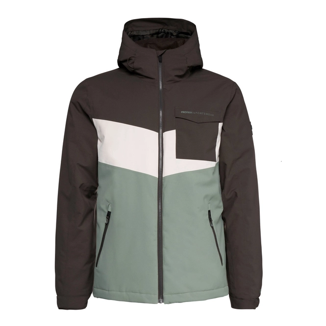 Ski Jacket Protest Men Larry Green Spray