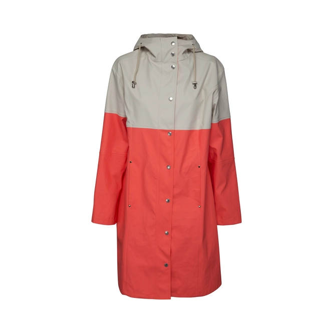 Raincoat Ilse Jacobsen RAIN02B Neon Coral Milk Creme