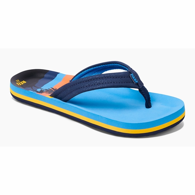 Flip Flops Reef Kids Ahi Blue Hawaii