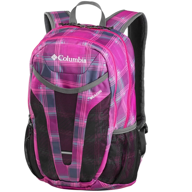 Backpack Columbia Beacon Daypack 24L Punch Pink Plaid Print
