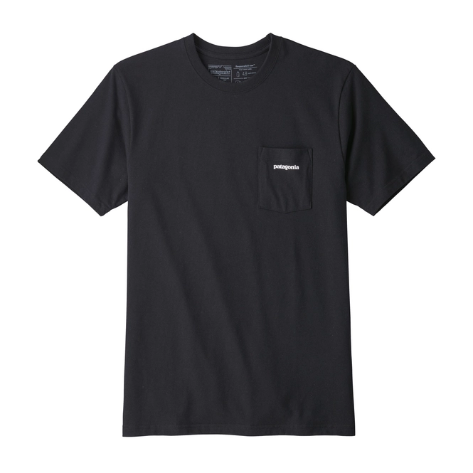 T-Shirt Patagonia Men's P-6 Logo Pocket Responsibili-Tee Black