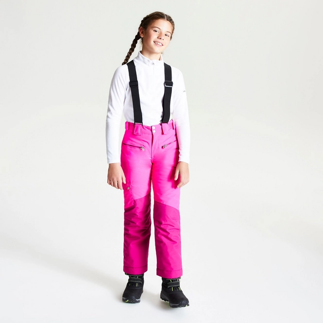 Ski Trousers Dare2B Girls Timeout Cyber Pink Fushcia Pink