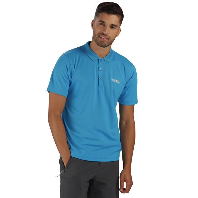 Polo Shirt Regatta Mens Maverik III Hydro Blue