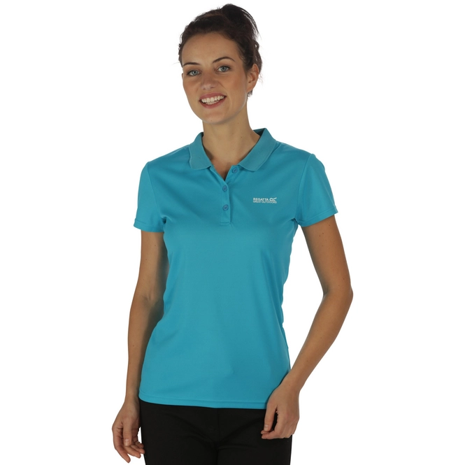 Polo Shirt Regatta Womens Maverik III Fluro Blue