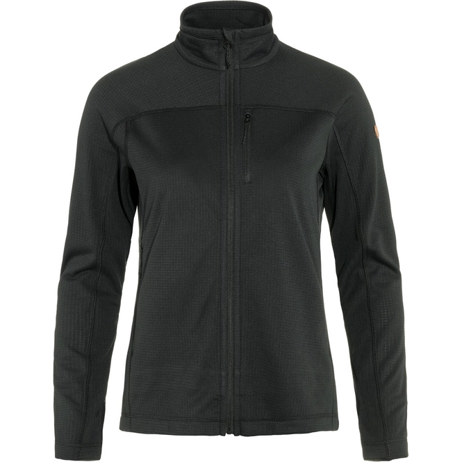 Cardigan Fjallraven Women Abisko Lite Fleece Jacket Black