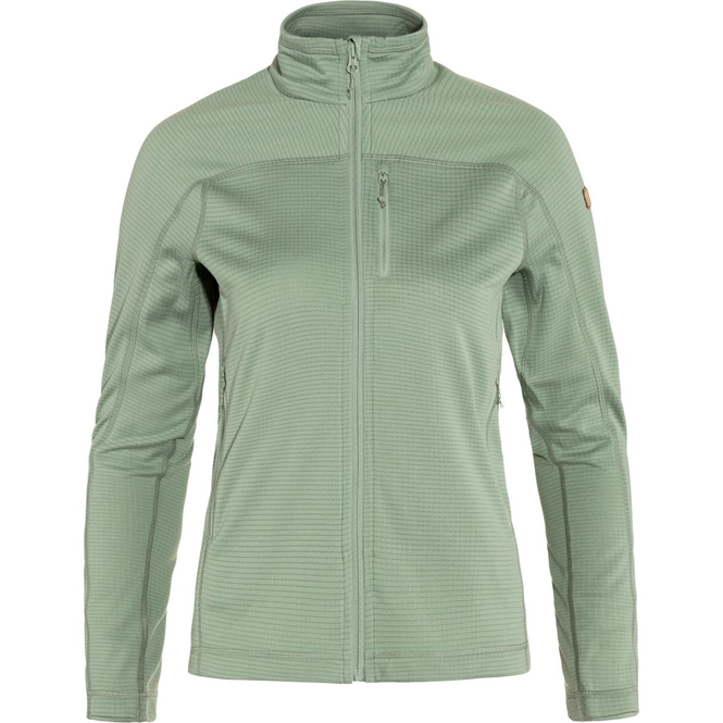 Cardigan Fjallraven Women Abisko Lite Fleece Jacket Misty Green