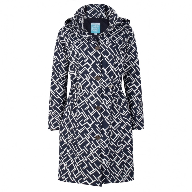 Raincoat Happy Rainy Days Coat Mila Midnight White -