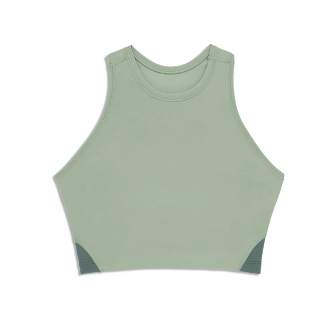 Tank Top On Running Women Movement Crop Moss Ivy