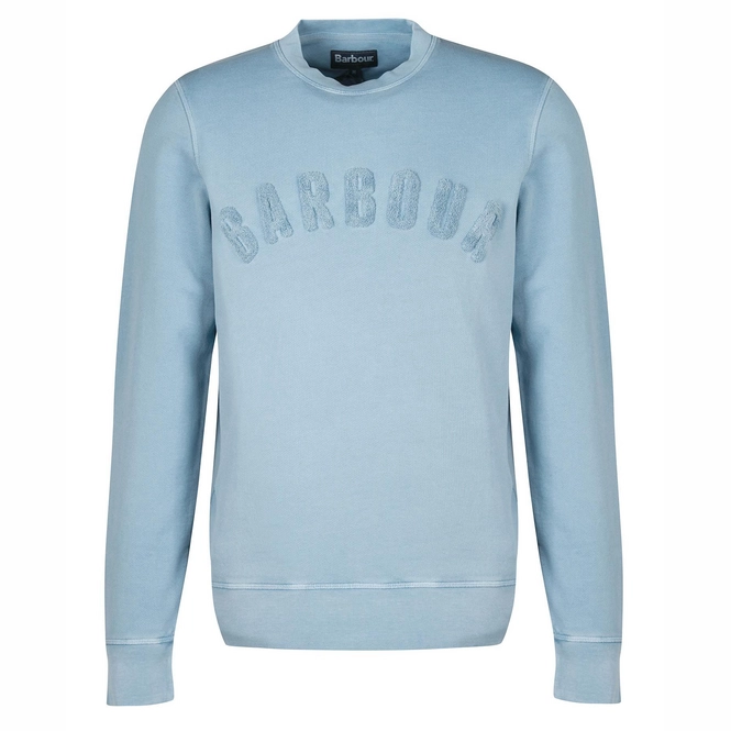 Jumper Barbour Men Wash Prep Logo Powder Blue