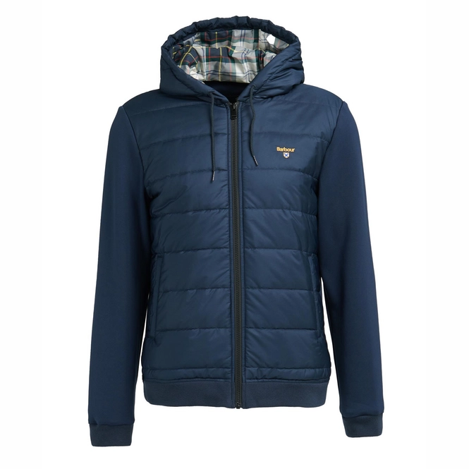 Jacket with Hoodie Barbour Men Society Quilted Navy