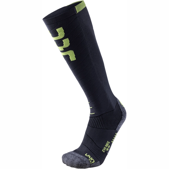Ski Socks UYN Men Evo Race Anthracite Green Lime