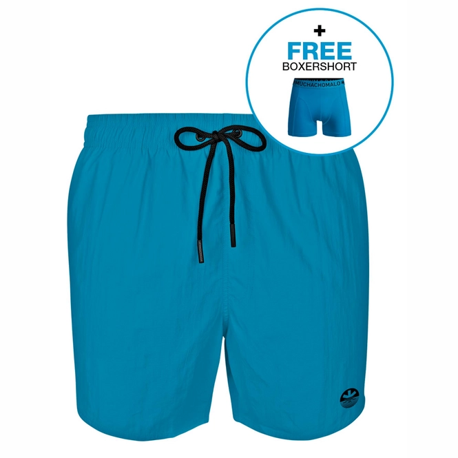 Swimming Trunks Muchachomalo Men Solid Neon Blue