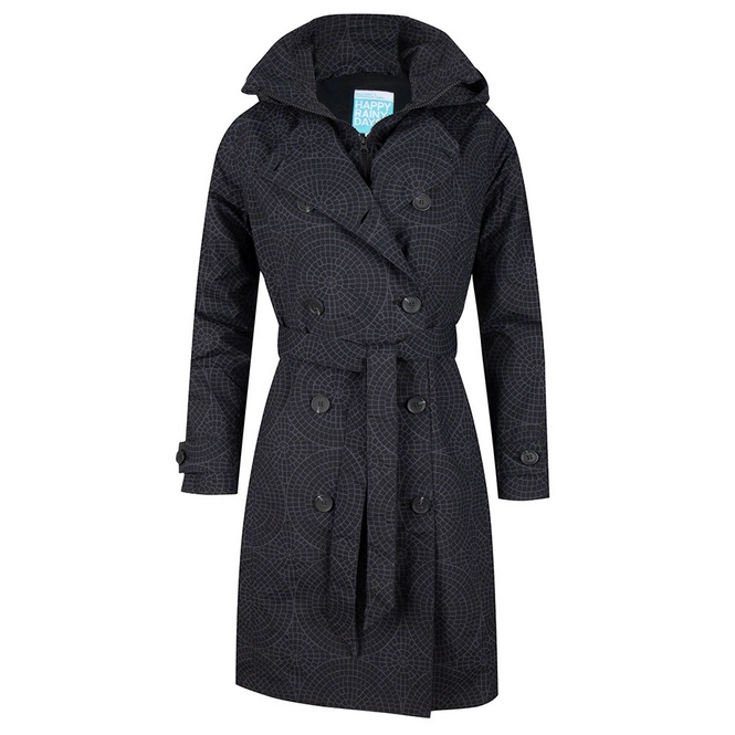 Raincoat Happy Rainy Days Trenchcoat Zipper Becca Black Anthracite