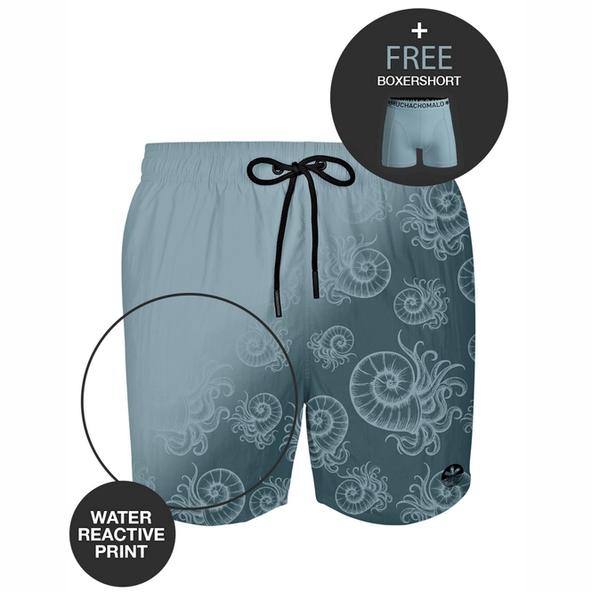 Swimming Trunks Muchachomalo Men Water React Print Blue