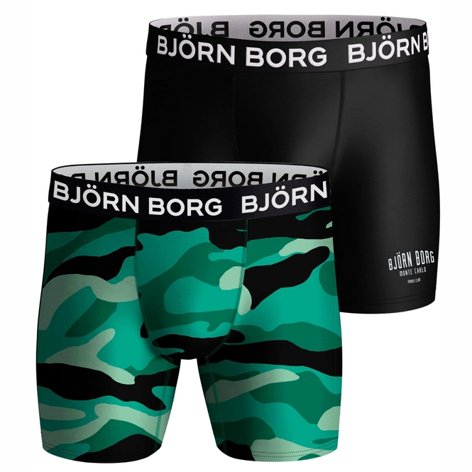 Boxer Shorts Bjorn Borg Men Performance Boxer Black Print (2-pack)