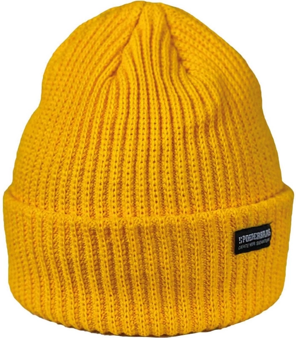 Beanie Hat Poederbaas Unisex Royal Rib Gold