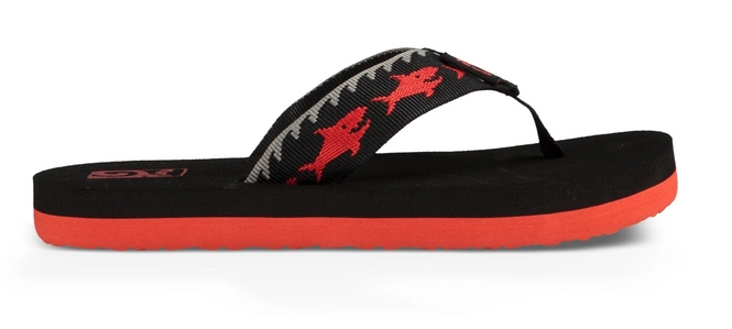 Flip Flops Teva Children Mush II Sharks Black Red