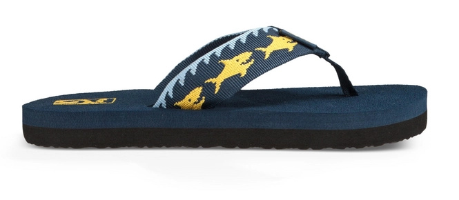 Flip Flops Teva Children Mush II Sharks Navy Yellow
