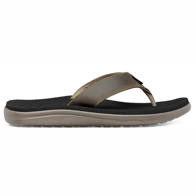 Flip Flops Teva Men Voya Flip Leather Dark Olive