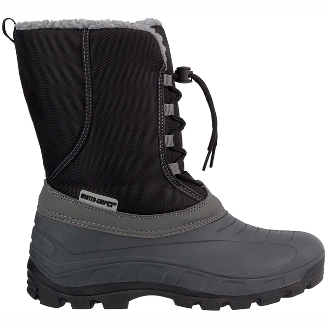 Snow Boots Winter-Grip Women Frosty Black Grey