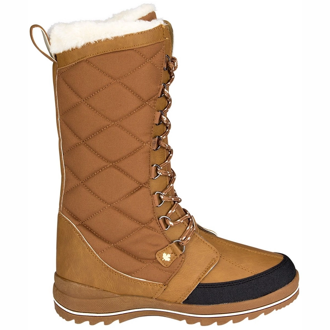 Snow Boots Winter-Grip Women Checkered Walker Brown Beige Anthracite