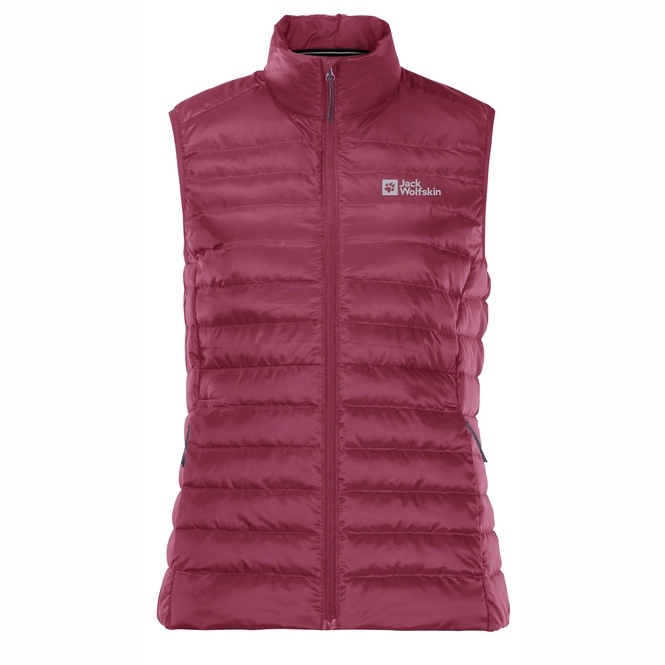 Body Warmer Jack Wolfskin Women Pack & Go Down Vest Sangria Red