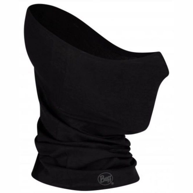 Neckwarmer Buff Filter Tube Solid Black XS/S