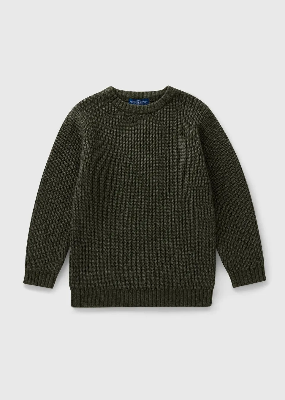 Boys Khaki Fisherman Knit Jumper (7-15yrs)