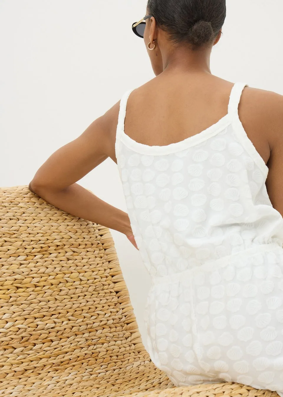 Cream Towelling Playsuit